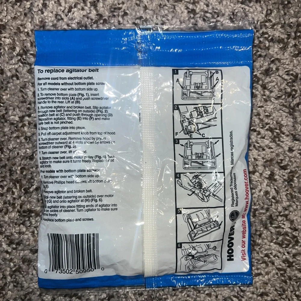 Genuine Hoover Upright Vacuum 2 Belts‎ 38528-040 40201190 40201116 New sealed